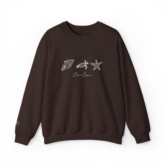 Minimal Embroidery Crewneck Sweatshirt with Subtle Starburst Design