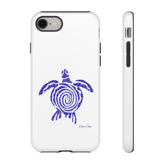 Sea Turtle Spiral Phone Case — Blue Tribal Turtle iPhone Cover