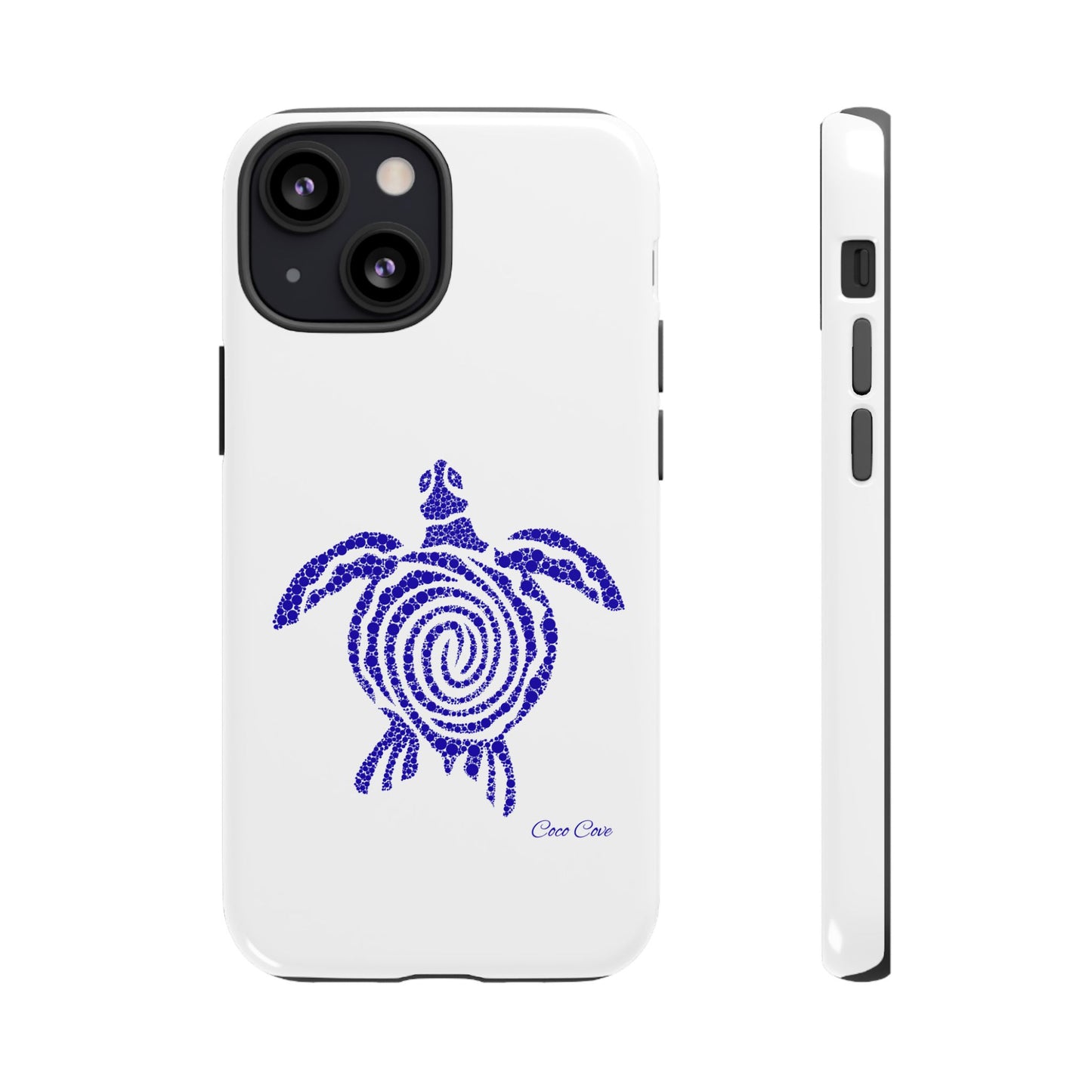 Sea Turtle Spiral Phone Case — Blue Tribal Turtle iPhone Cover