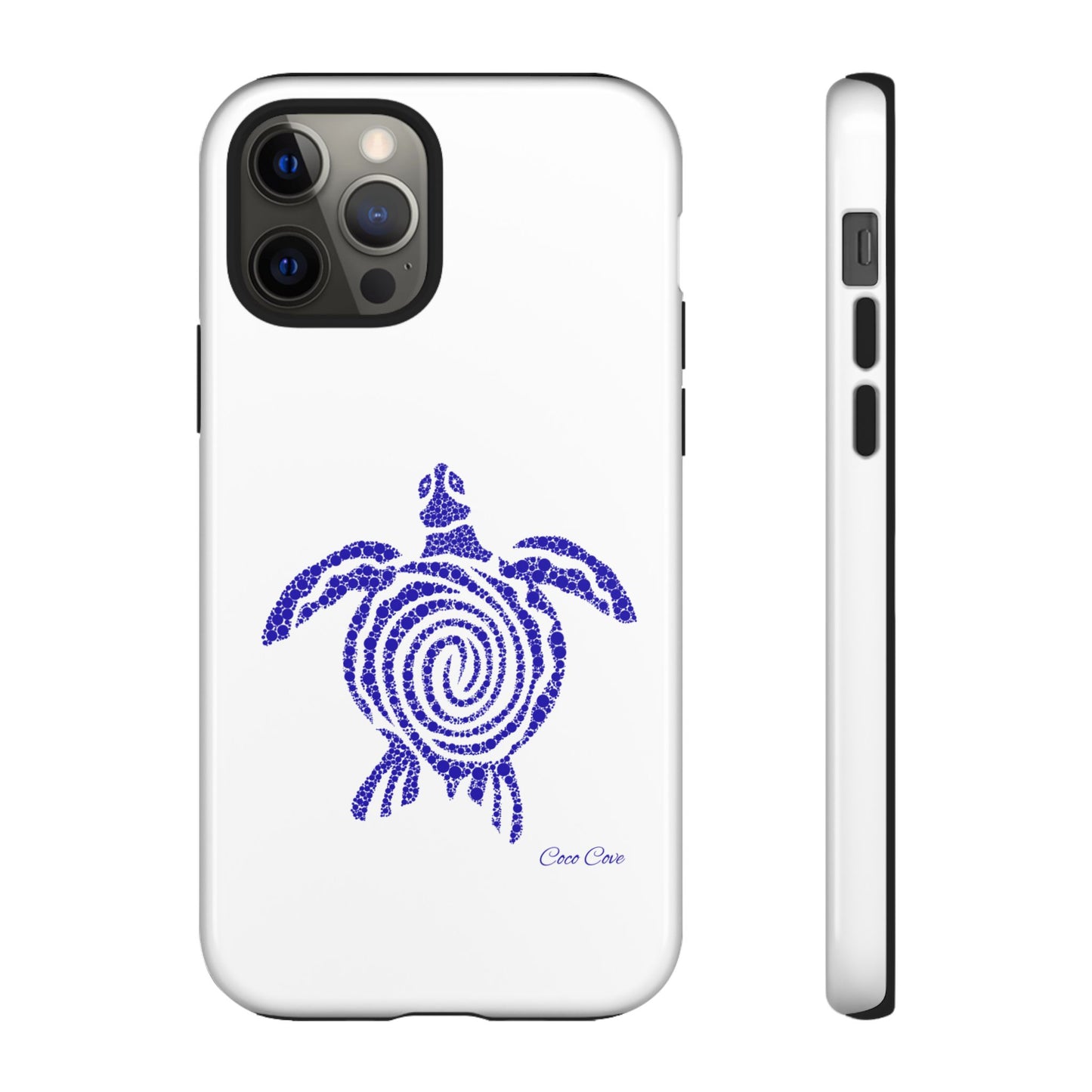 Sea Turtle Spiral Phone Case — Blue Tribal Turtle iPhone Cover