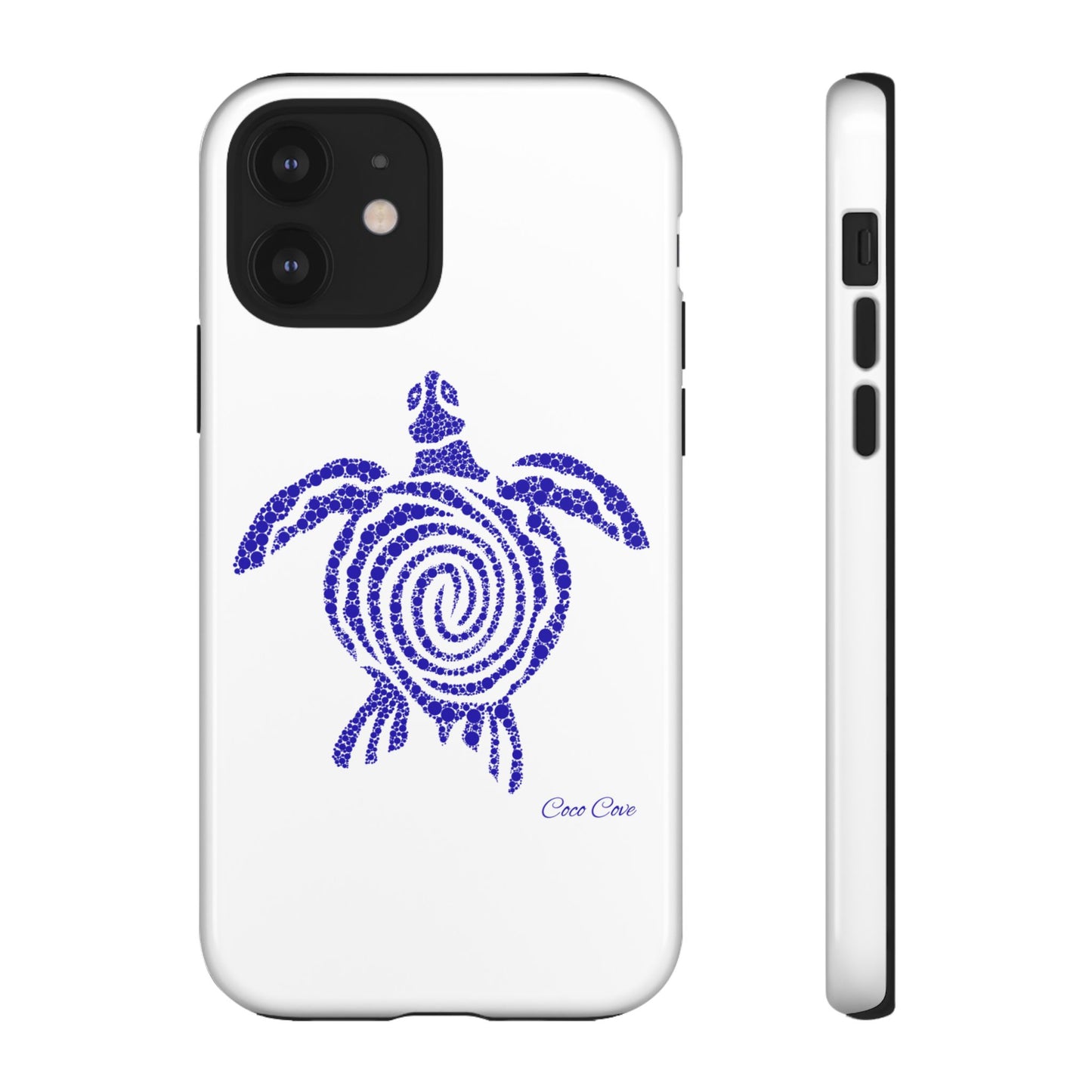 Sea Turtle Spiral Phone Case — Blue Tribal Turtle iPhone Cover