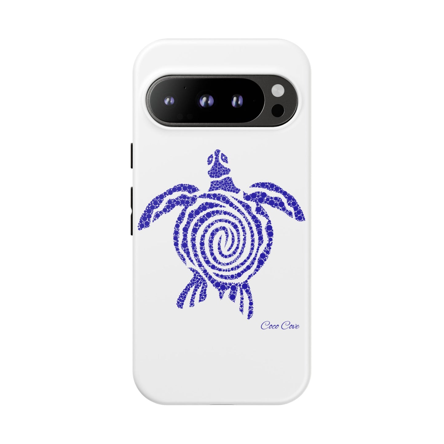 Sea Turtle Spiral Phone Case — Blue Tribal Turtle iPhone Cover