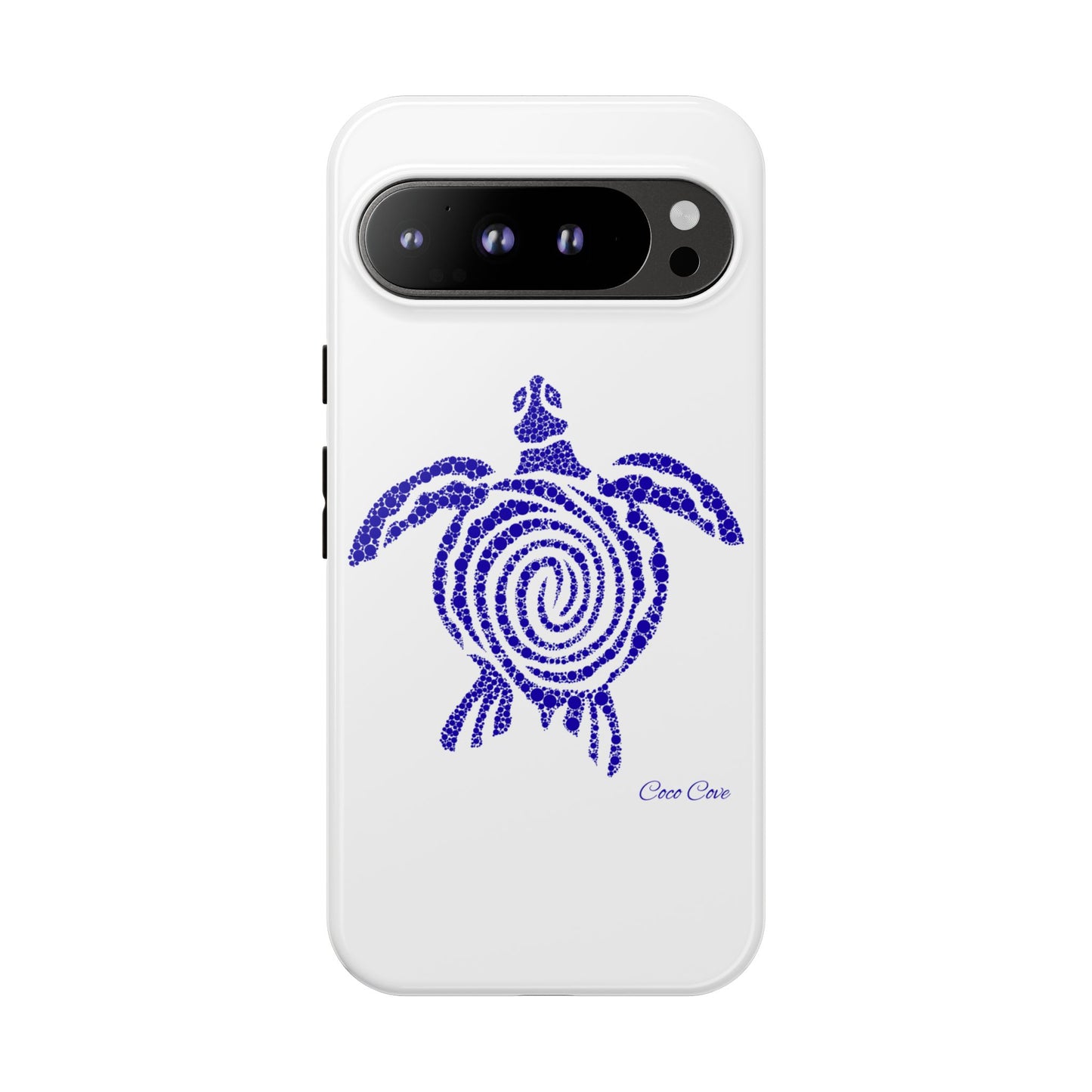 Sea Turtle Spiral Phone Case — Blue Tribal Turtle iPhone Cover
