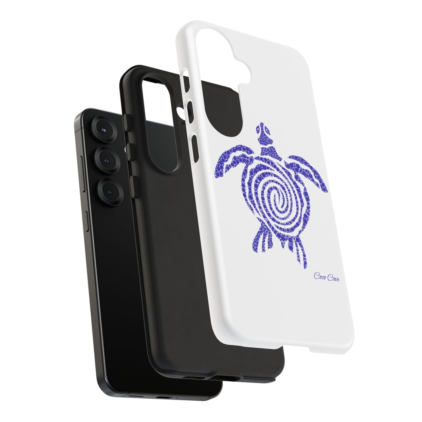 Sea Turtle Spiral Phone Case — Blue Tribal Turtle iPhone Cover