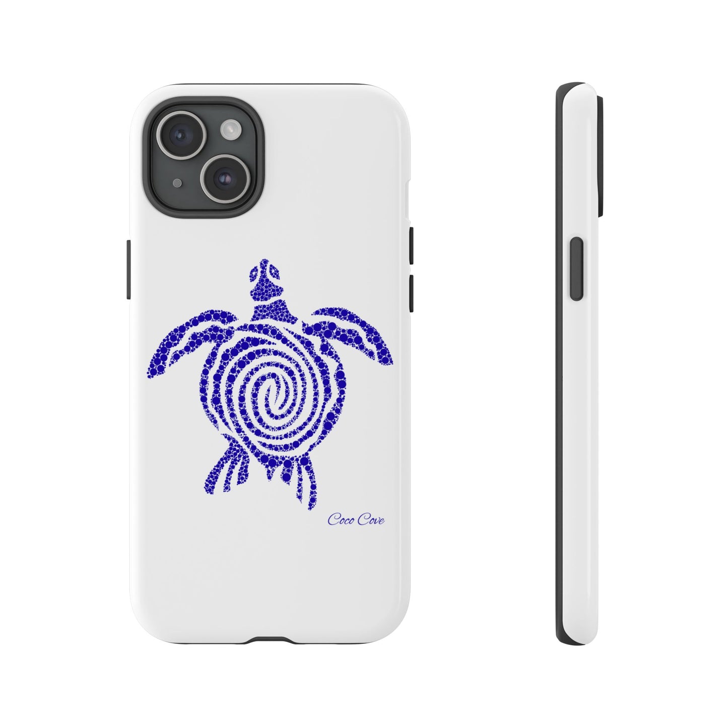 Sea Turtle Spiral Phone Case — Blue Tribal Turtle iPhone Cover