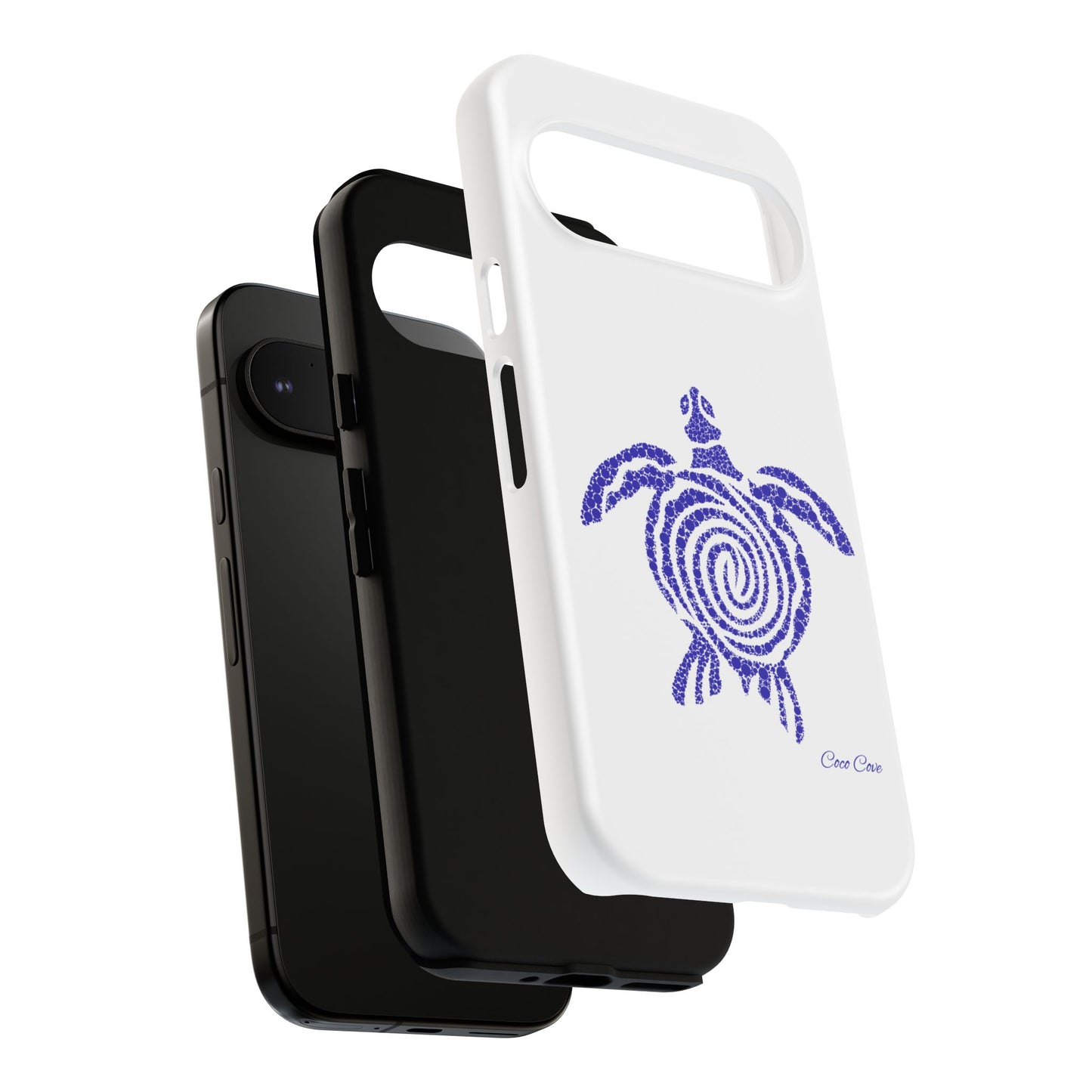 Sea Turtle Spiral Phone Case — Blue Tribal Turtle iPhone Cover