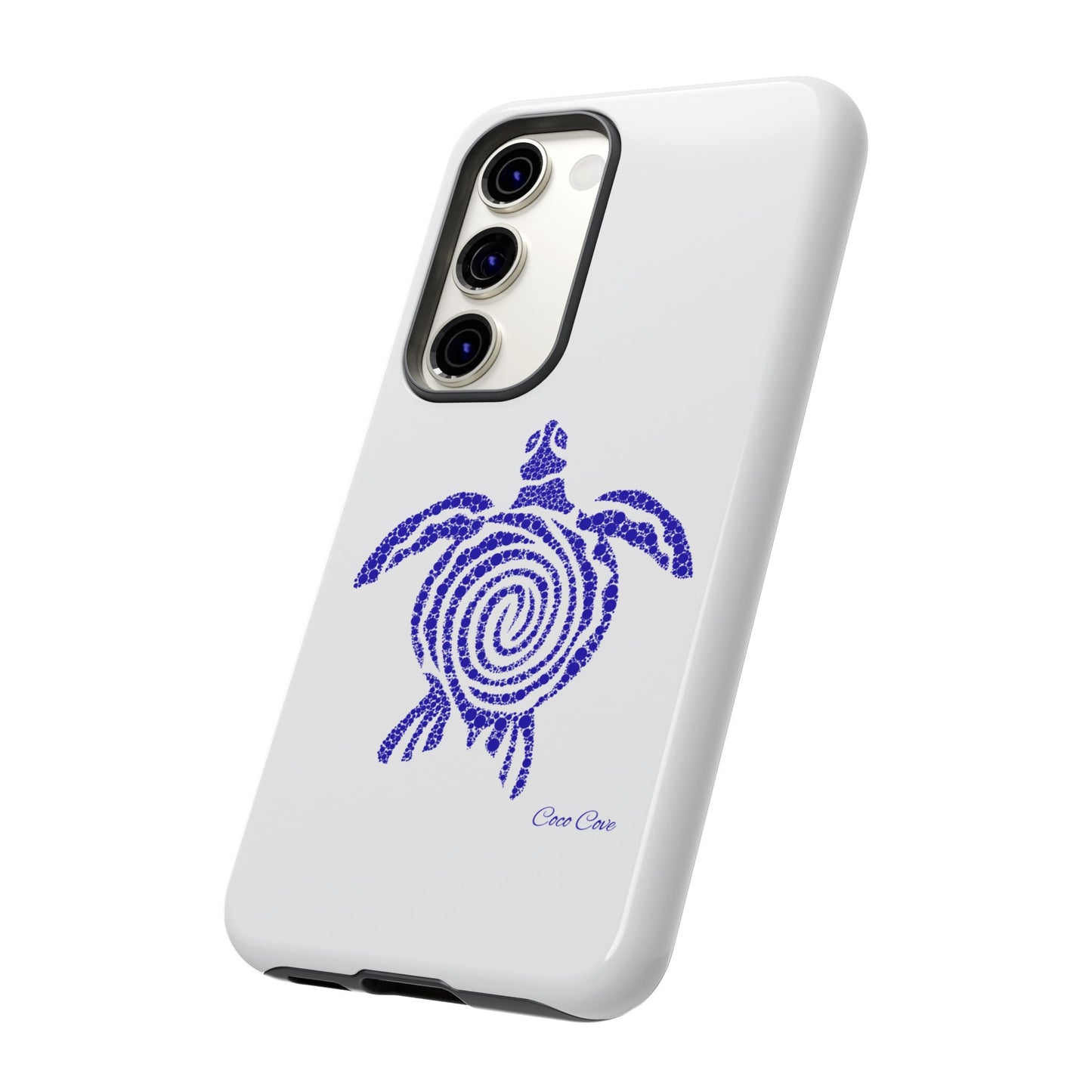 Sea Turtle Spiral Phone Case — Blue Tribal Turtle iPhone Cover