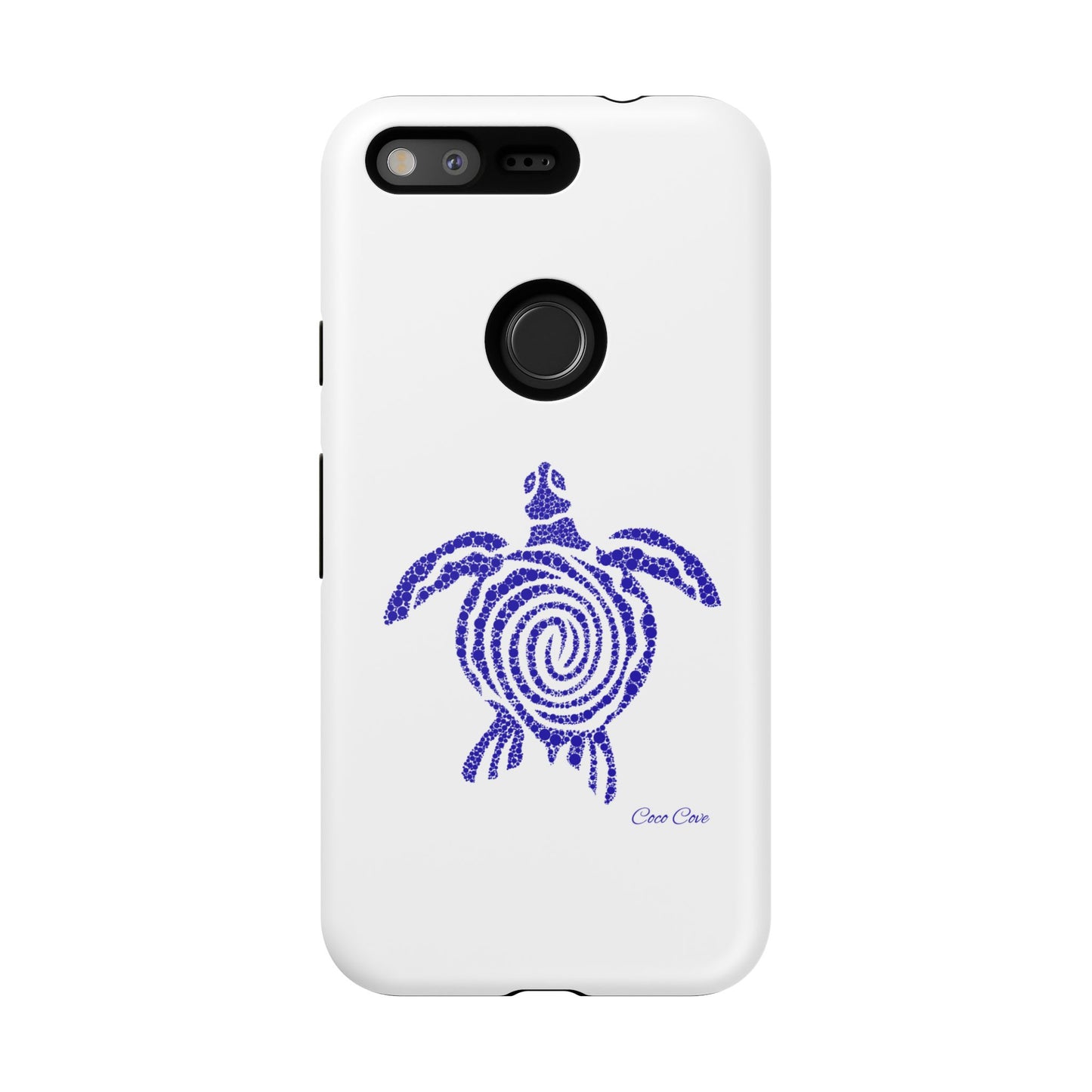 Sea Turtle Spiral Phone Case — Blue Tribal Turtle iPhone Cover