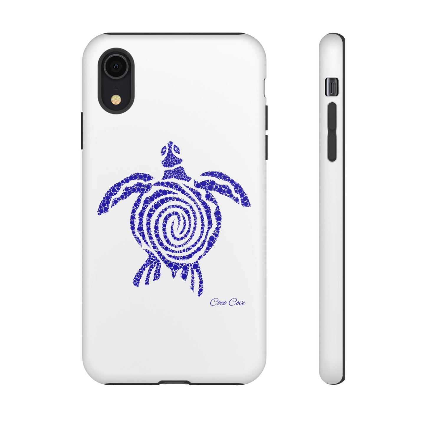 Sea Turtle Spiral Phone Case — Blue Tribal Turtle iPhone Cover