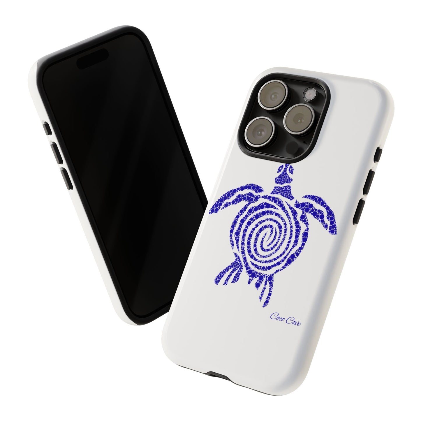 Sea Turtle Spiral Phone Case — Blue Tribal Turtle iPhone Cover