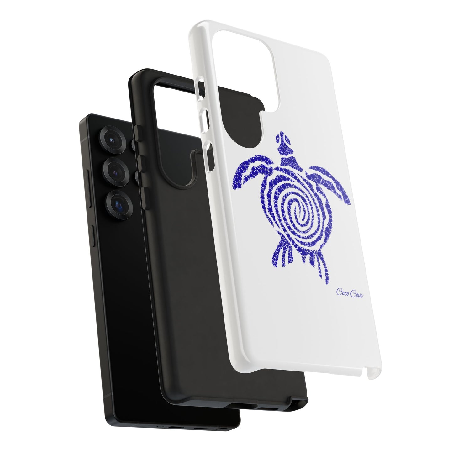 Sea Turtle Spiral Phone Case — Blue Tribal Turtle iPhone Cover