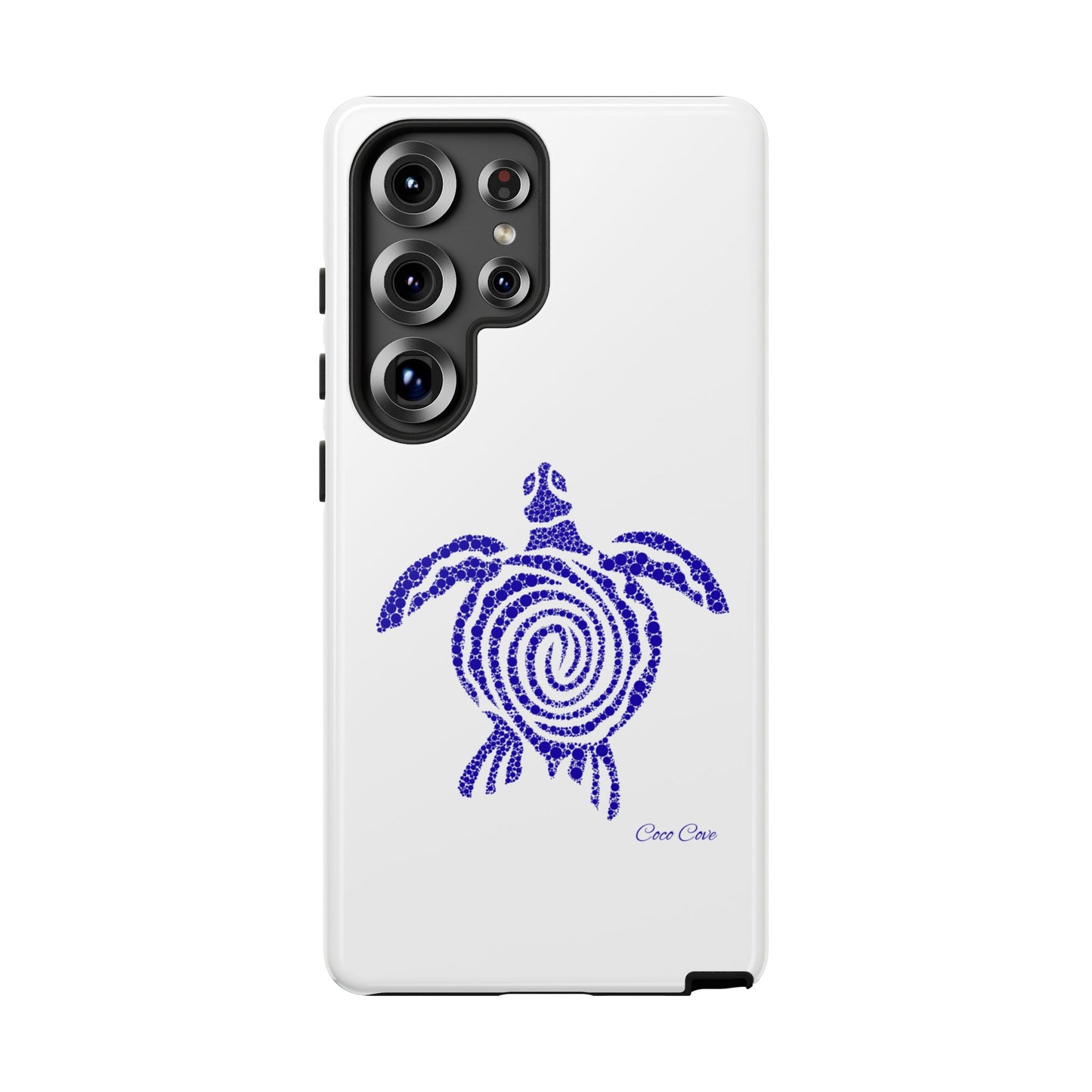 Sea Turtle Spiral Phone Case — Blue Tribal Turtle iPhone Cover