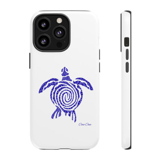 Sea Turtle Spiral Phone Case — Blue Tribal Turtle iPhone Cover