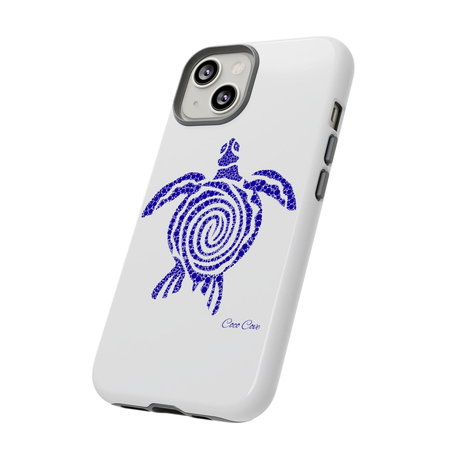 Sea Turtle Spiral Phone Case — Blue Tribal Turtle iPhone Cover