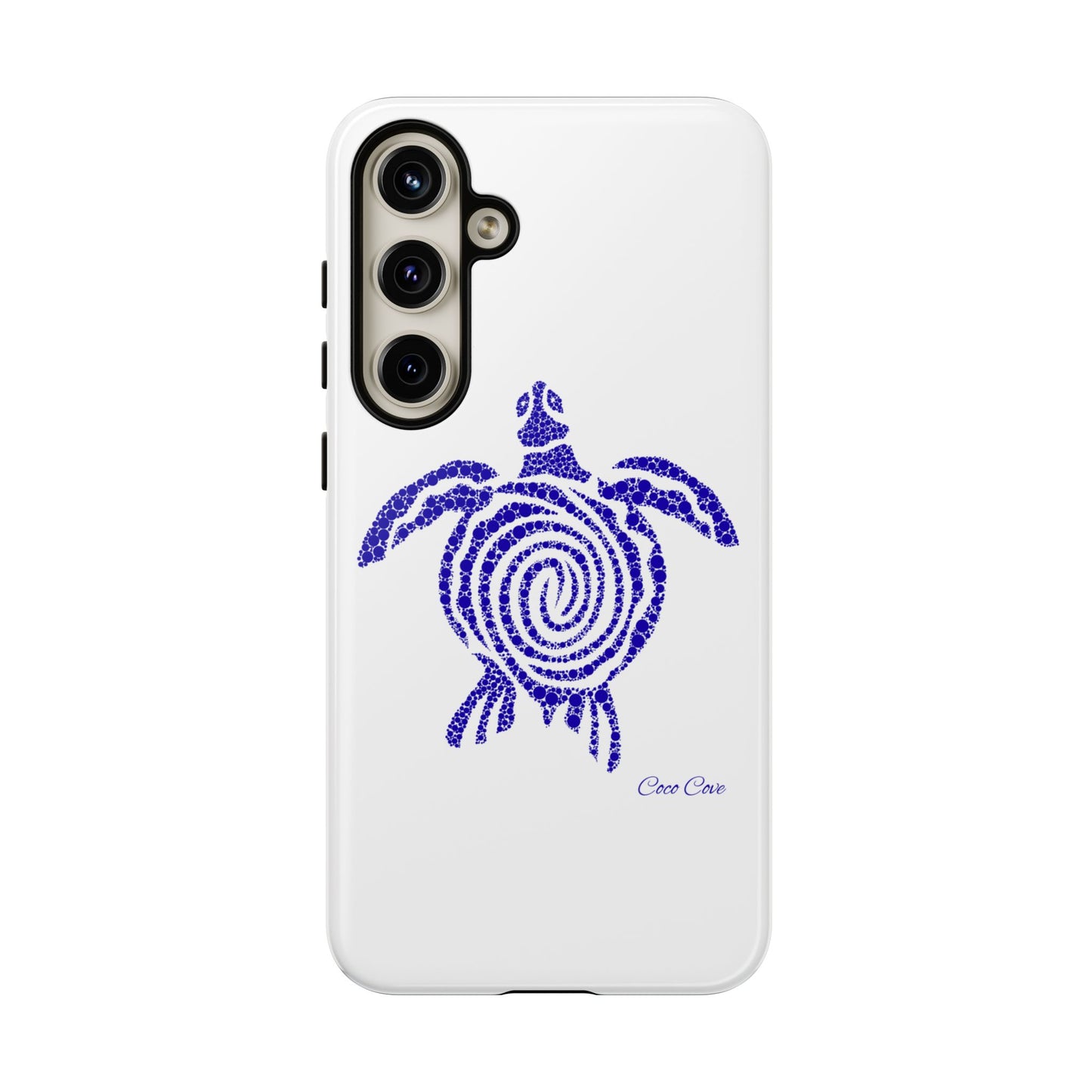 Sea Turtle Spiral Phone Case — Blue Tribal Turtle iPhone Cover