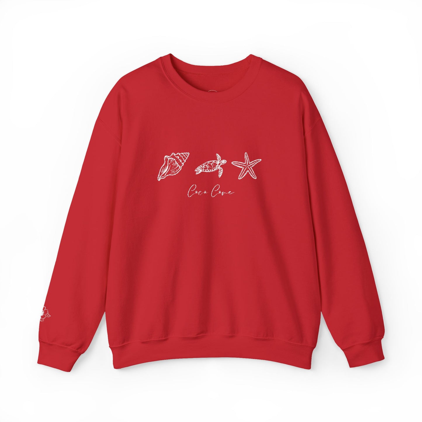 Minimal Embroidery Crewneck Sweatshirt with Subtle Starburst Design