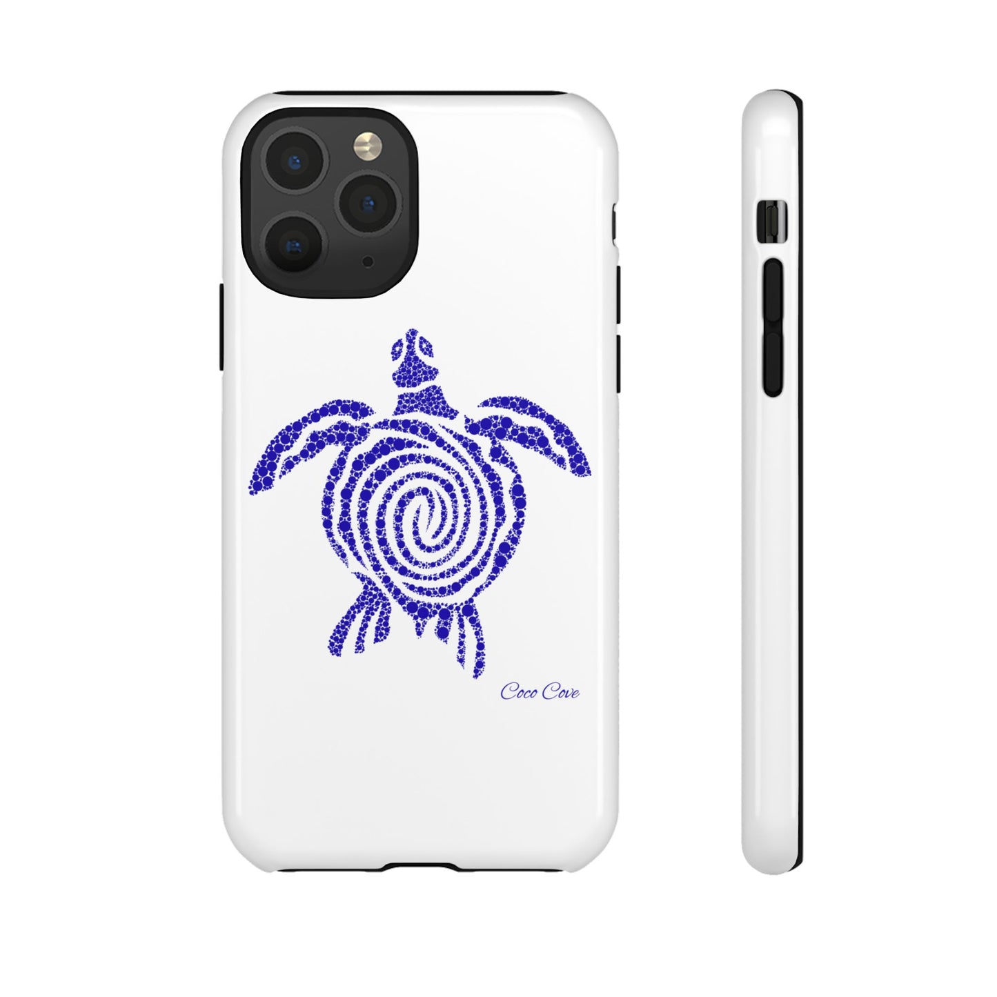 Sea Turtle Spiral Phone Case — Blue Tribal Turtle iPhone Cover