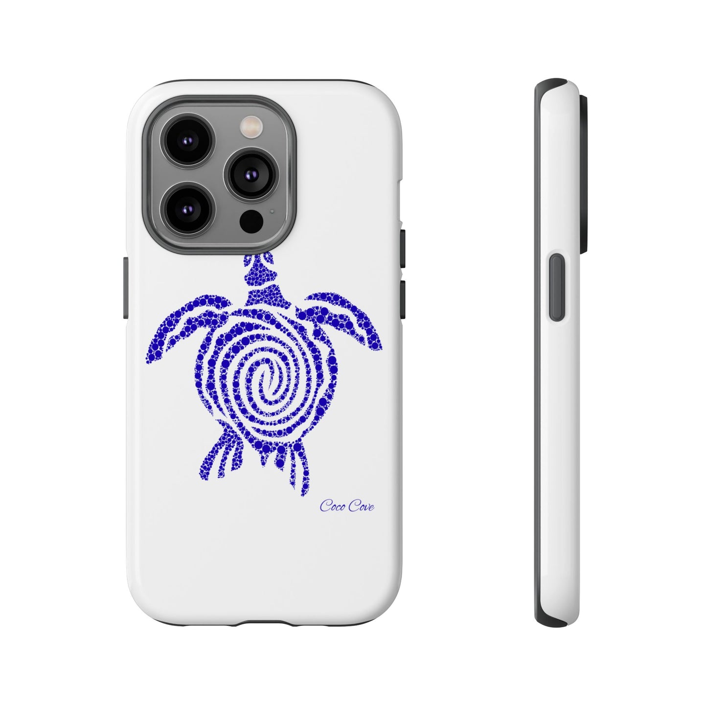Sea Turtle Spiral Phone Case — Blue Tribal Turtle iPhone Cover