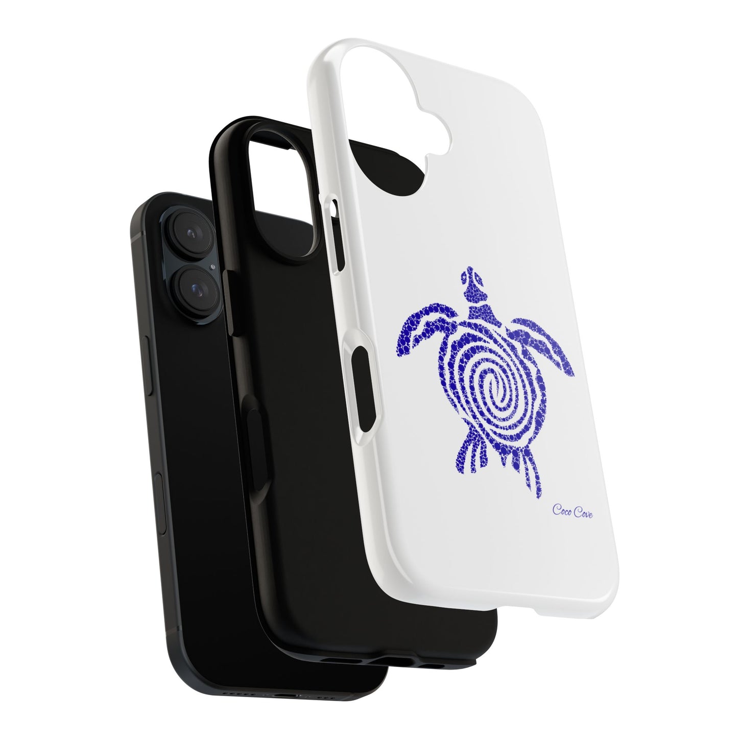 Sea Turtle Spiral Phone Case — Blue Tribal Turtle iPhone Cover