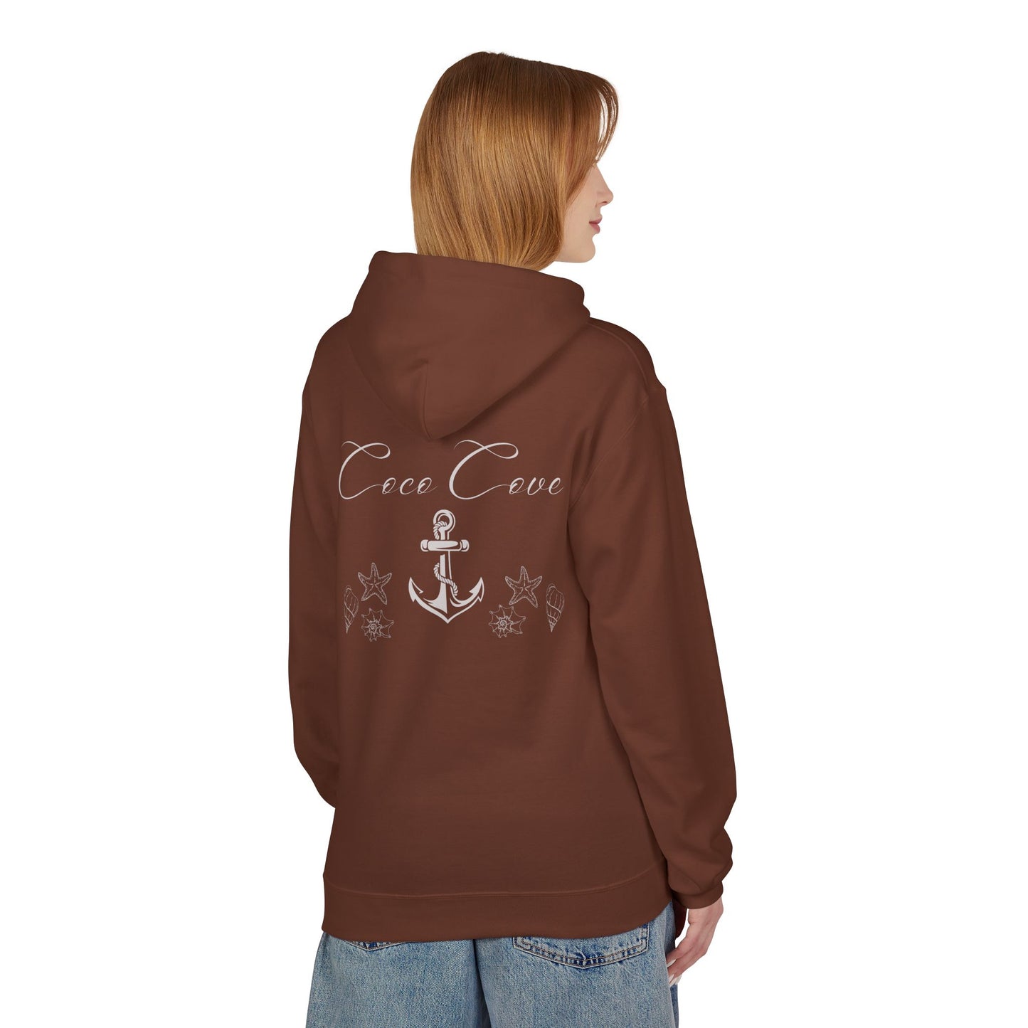Coco Cove Anchor Hoodie – Nautical Pullover with Script Logo