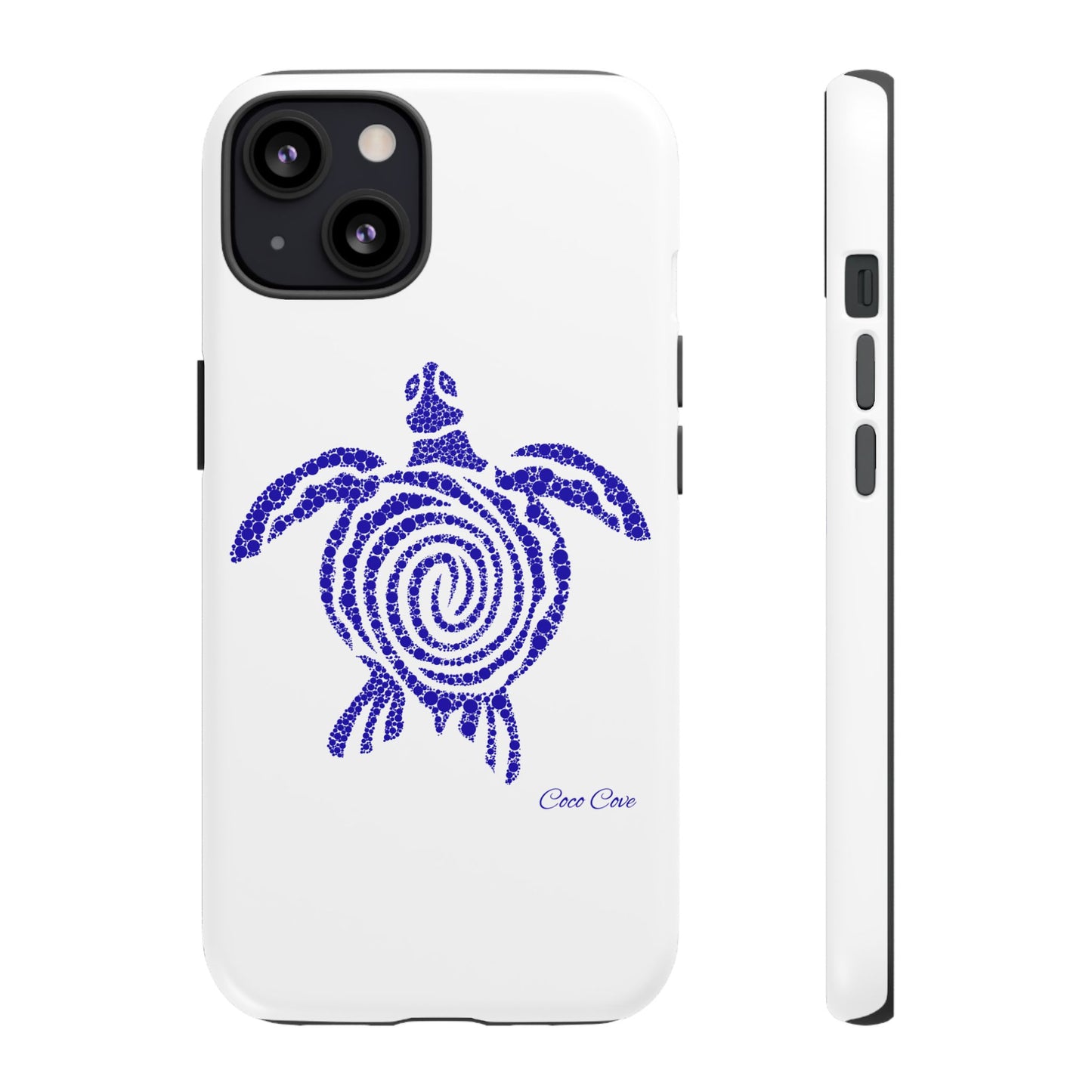 Sea Turtle Spiral Phone Case — Blue Tribal Turtle iPhone Cover