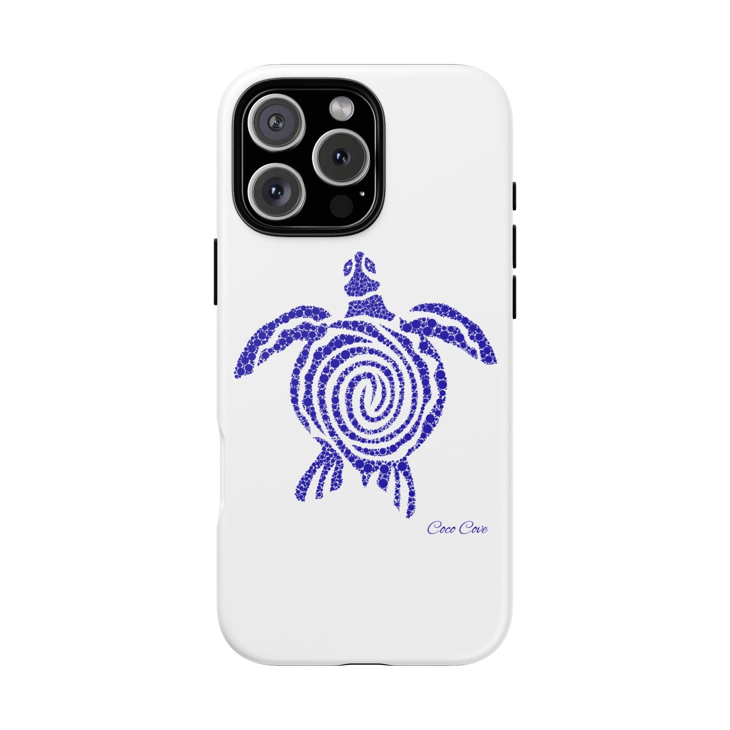 Sea Turtle Spiral Phone Case — Blue Tribal Turtle iPhone Cover