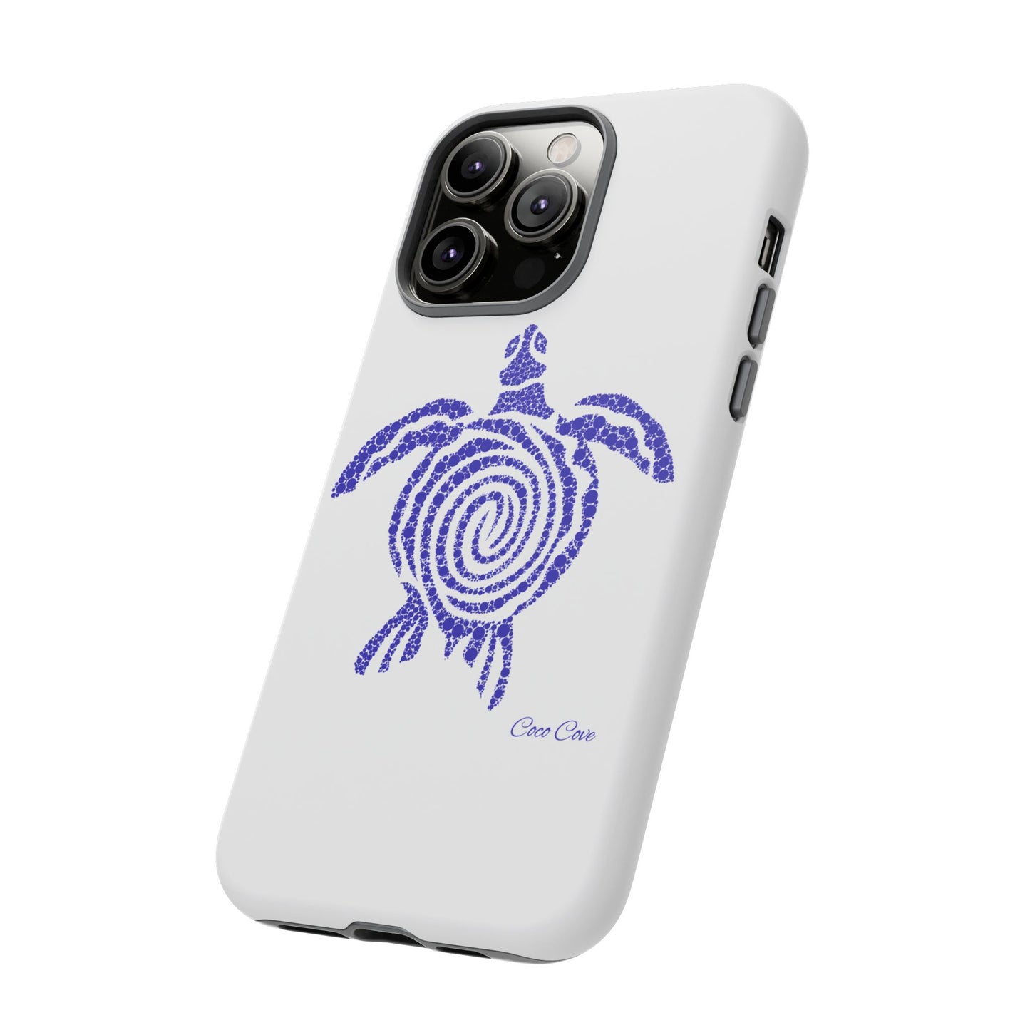 Sea Turtle Spiral Phone Case — Blue Tribal Turtle iPhone Cover