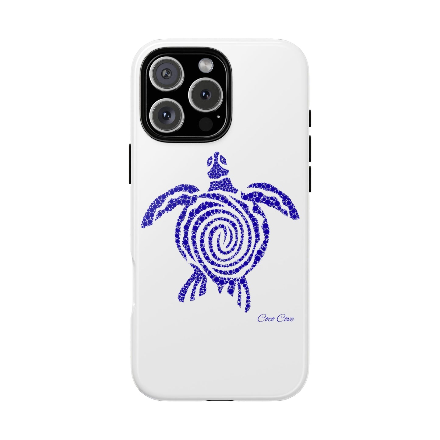 Sea Turtle Spiral Phone Case — Blue Tribal Turtle iPhone Cover