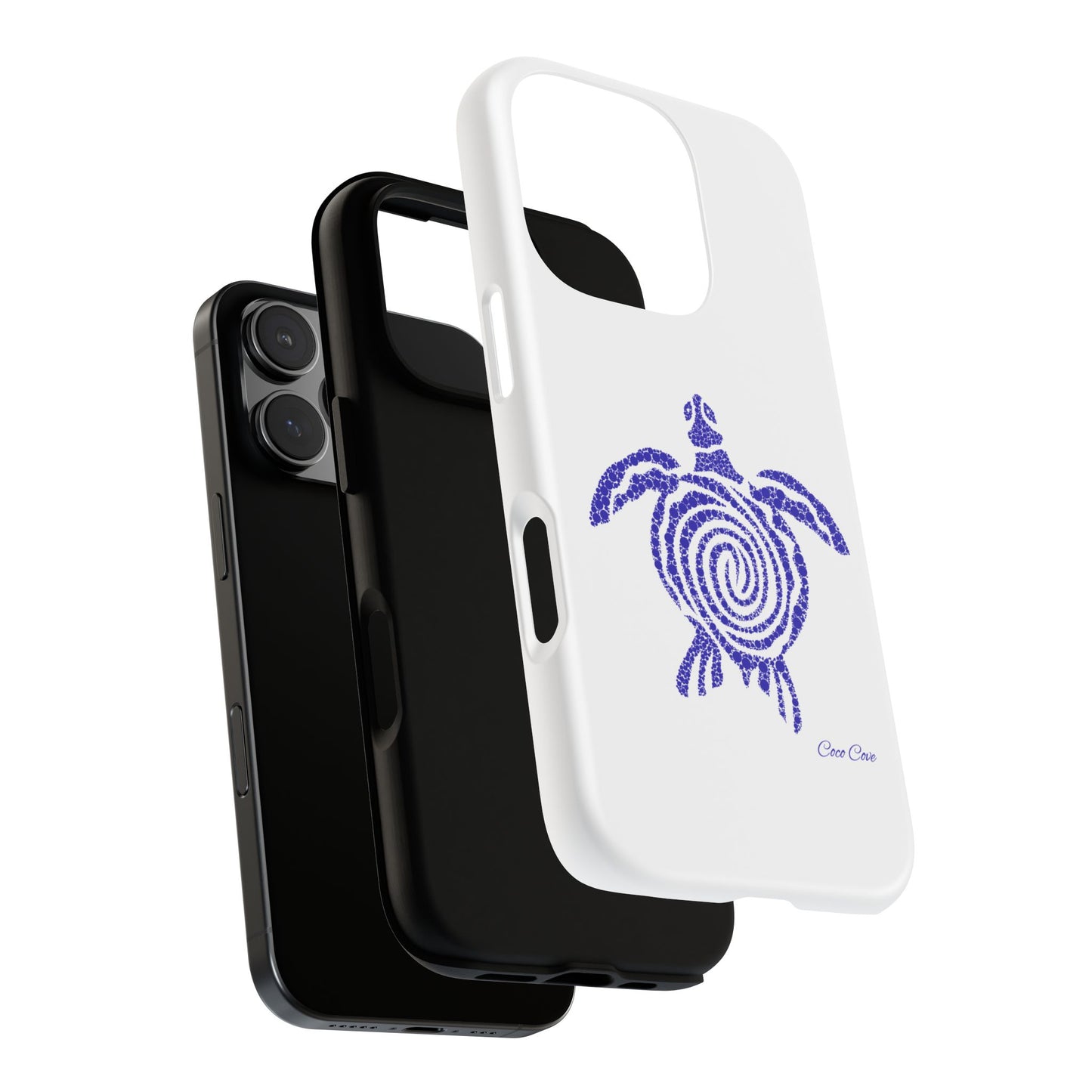 Sea Turtle Spiral Phone Case — Blue Tribal Turtle iPhone Cover