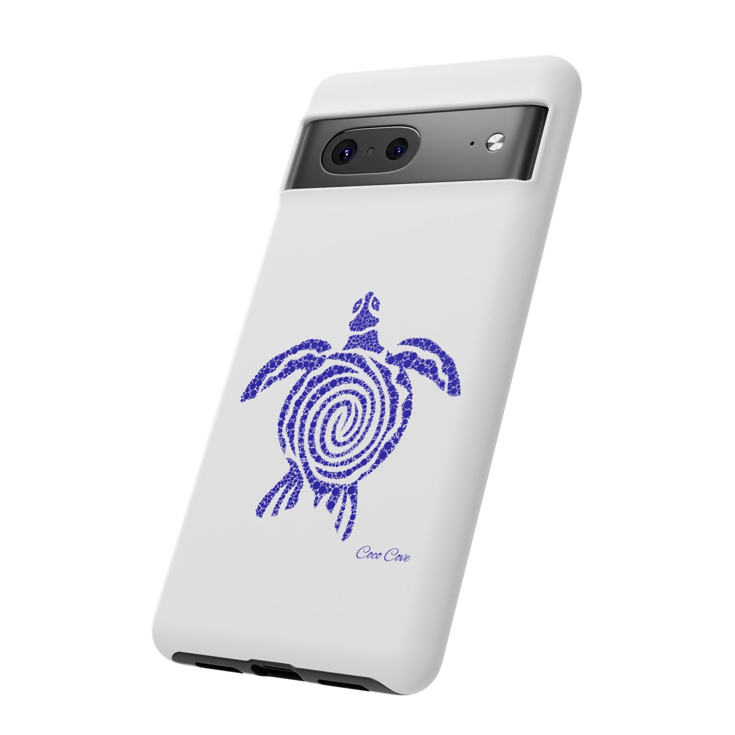 Sea Turtle Spiral Phone Case — Blue Tribal Turtle iPhone Cover