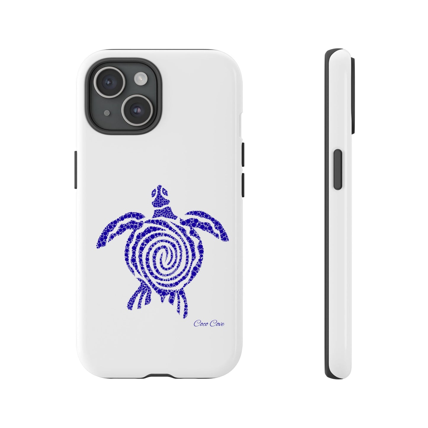 Sea Turtle Spiral Phone Case — Blue Tribal Turtle iPhone Cover