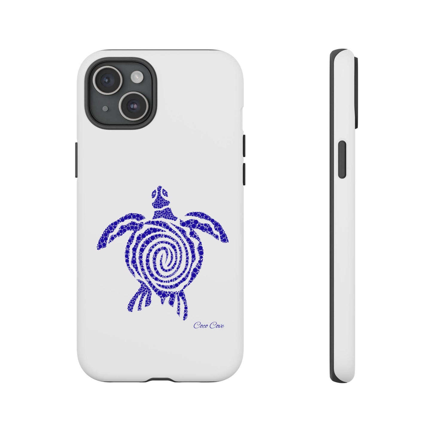 Sea Turtle Spiral Phone Case — Blue Tribal Turtle iPhone Cover