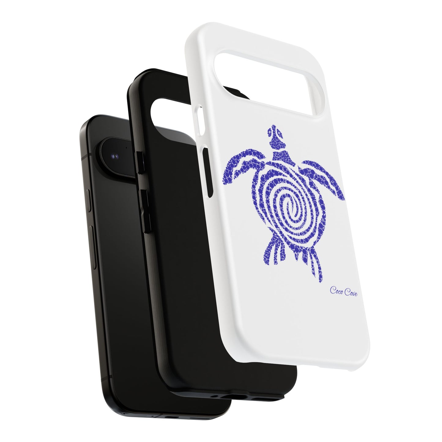 Sea Turtle Spiral Phone Case — Blue Tribal Turtle iPhone Cover