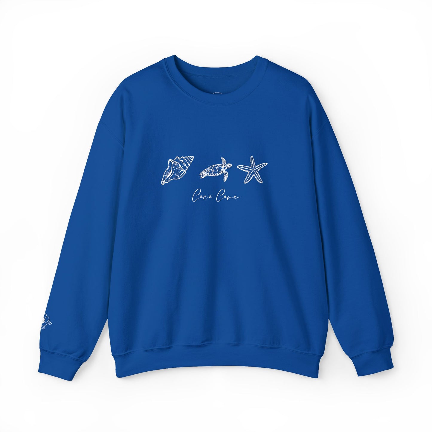 Minimal Embroidery Crewneck Sweatshirt with Subtle Starburst Design