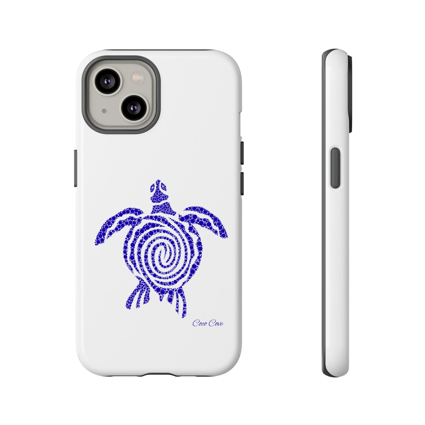 Sea Turtle Spiral Phone Case — Blue Tribal Turtle iPhone Cover