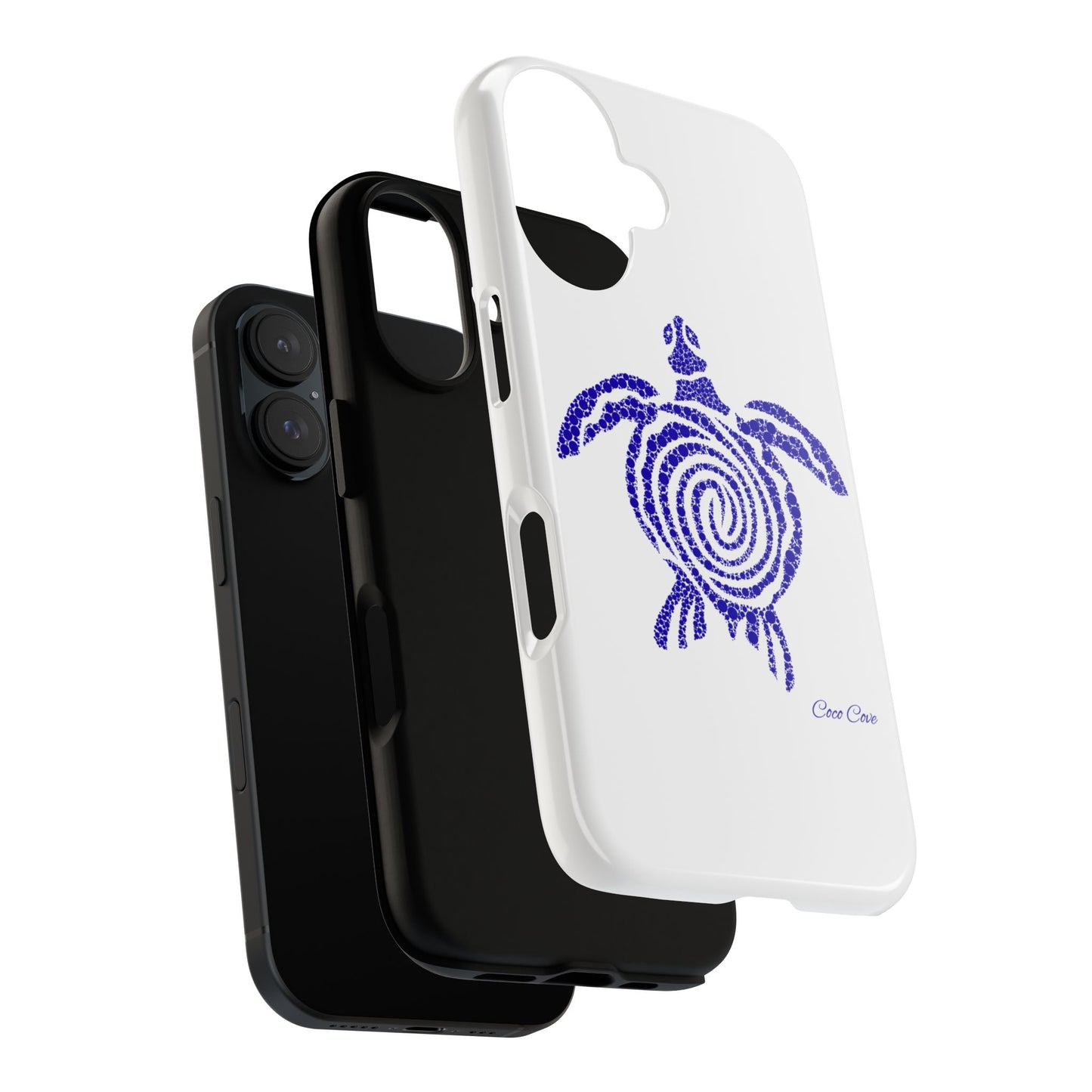 Sea Turtle Spiral Phone Case — Blue Tribal Turtle iPhone Cover