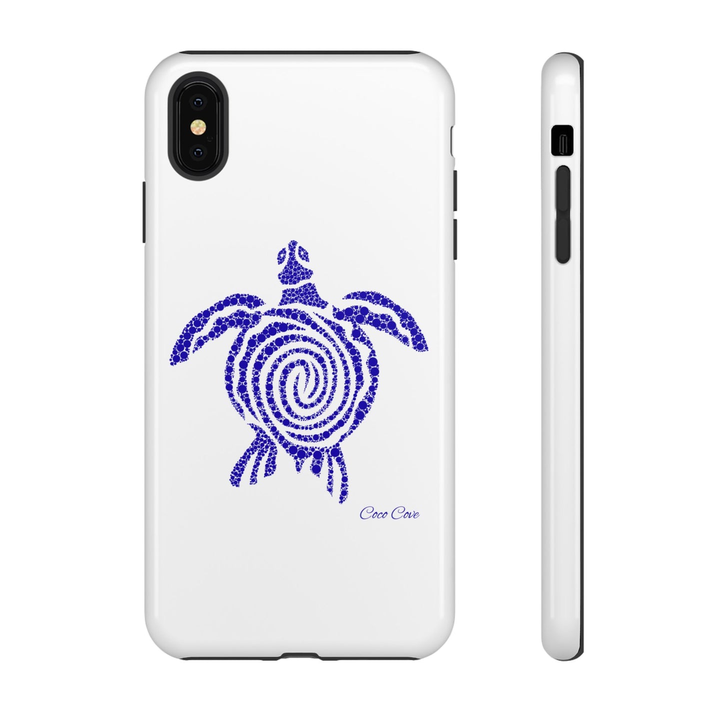 Sea Turtle Spiral Phone Case — Blue Tribal Turtle iPhone Cover