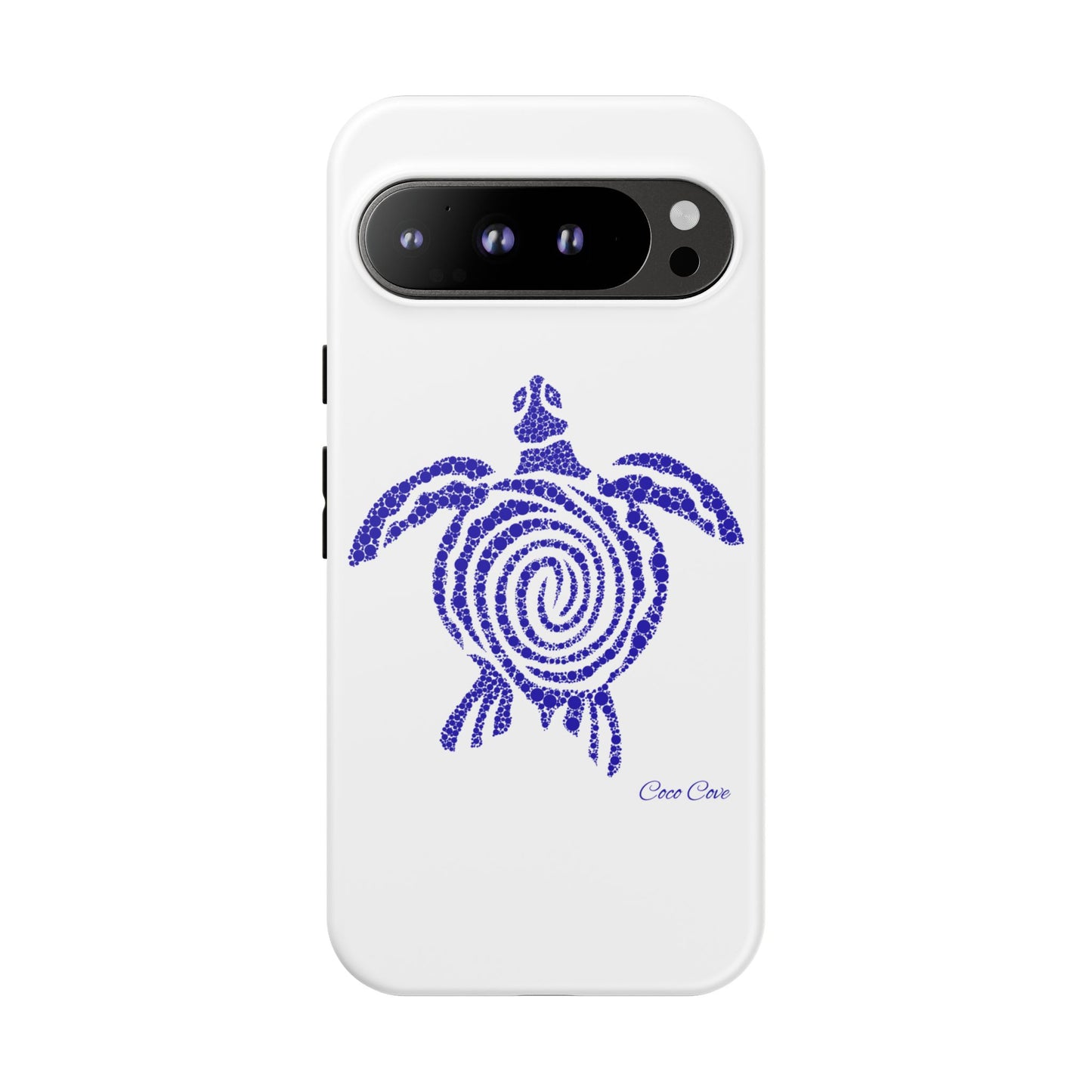 Sea Turtle Spiral Phone Case — Blue Tribal Turtle iPhone Cover