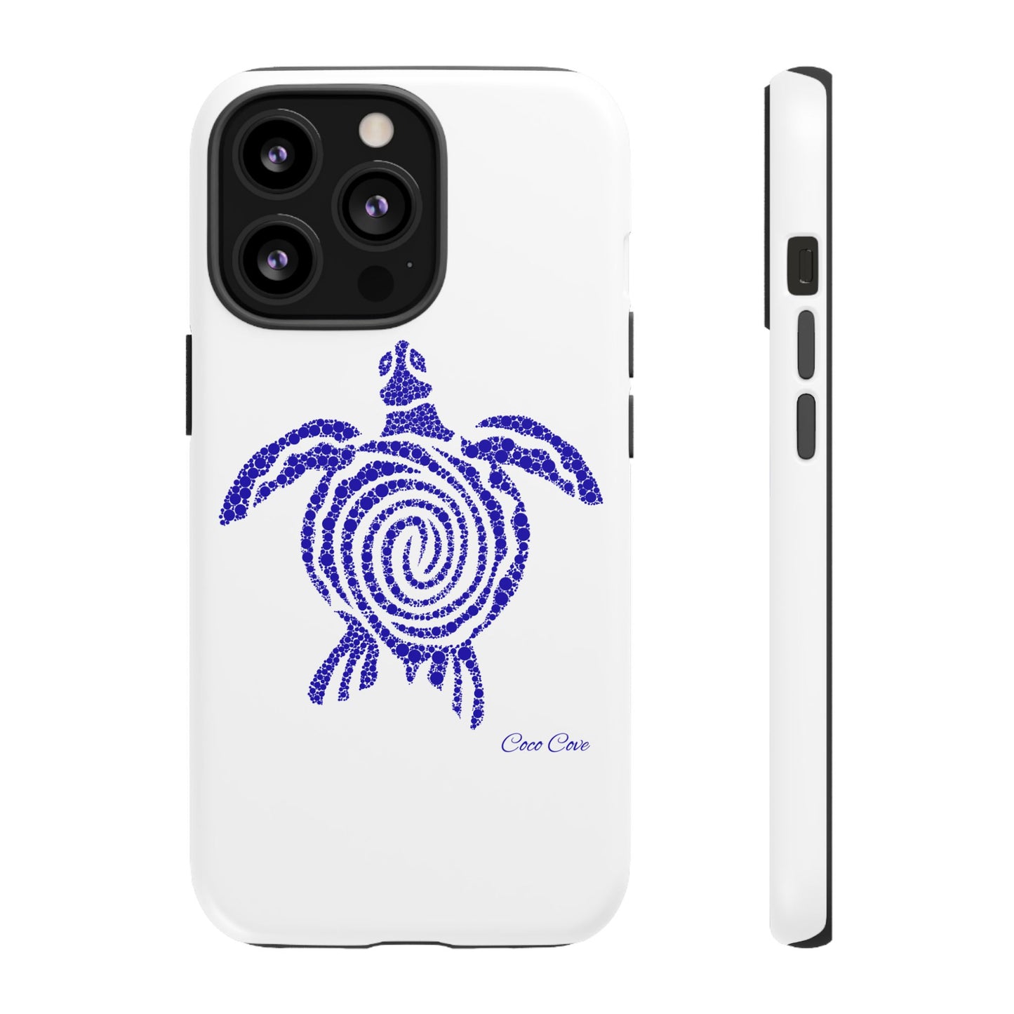 Sea Turtle Spiral Phone Case — Blue Tribal Turtle iPhone Cover
