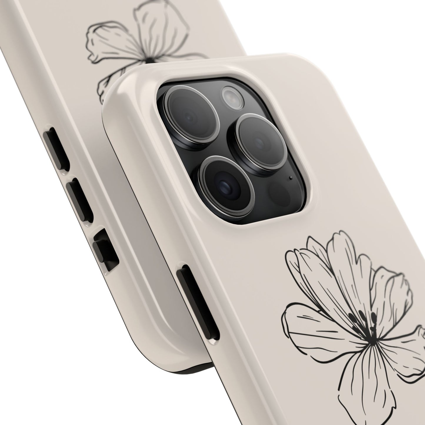 Floral 'I'll Be By The Ocean' Tough Phone Case — Minimal Beach-Inspired Protection