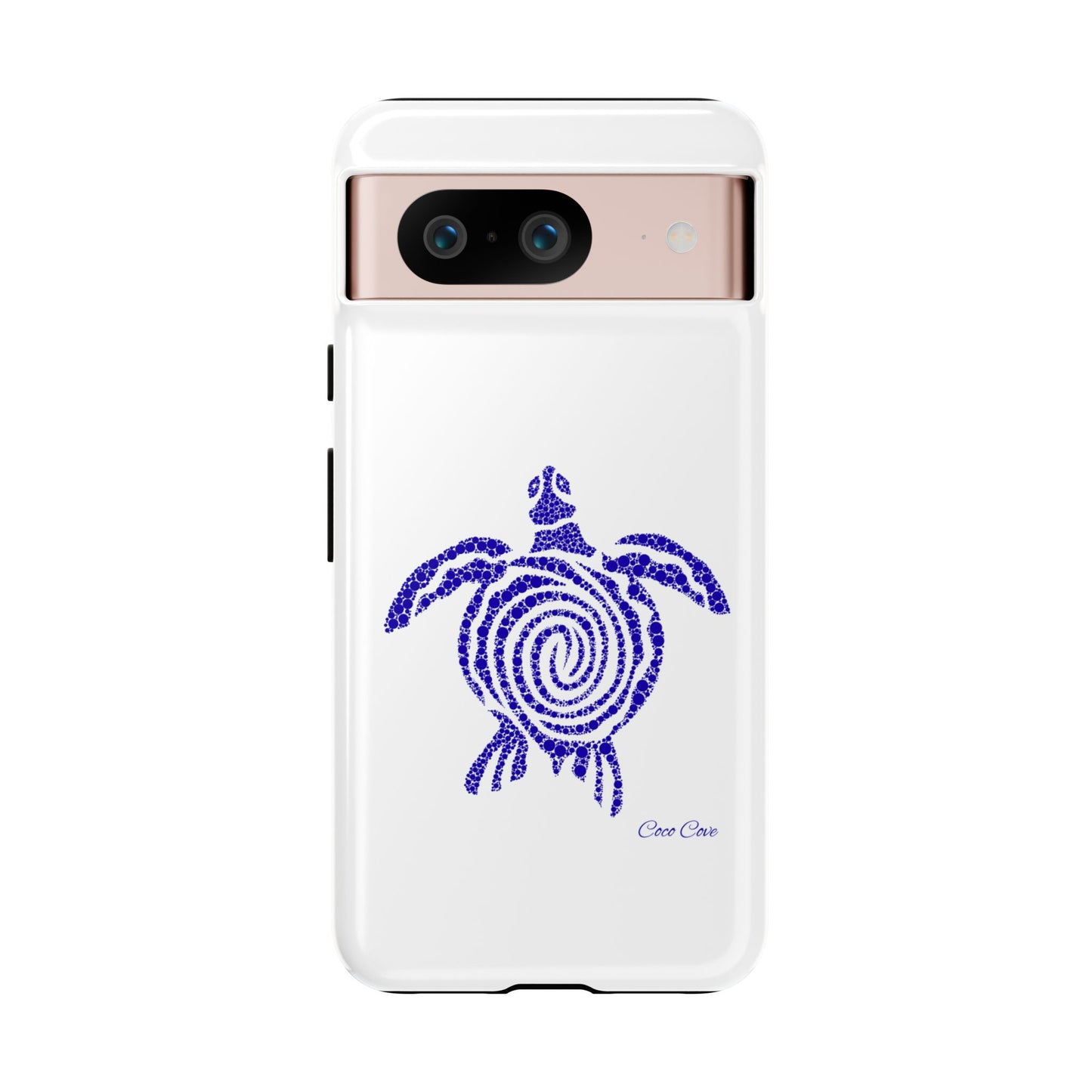 Sea Turtle Spiral Phone Case — Blue Tribal Turtle iPhone Cover