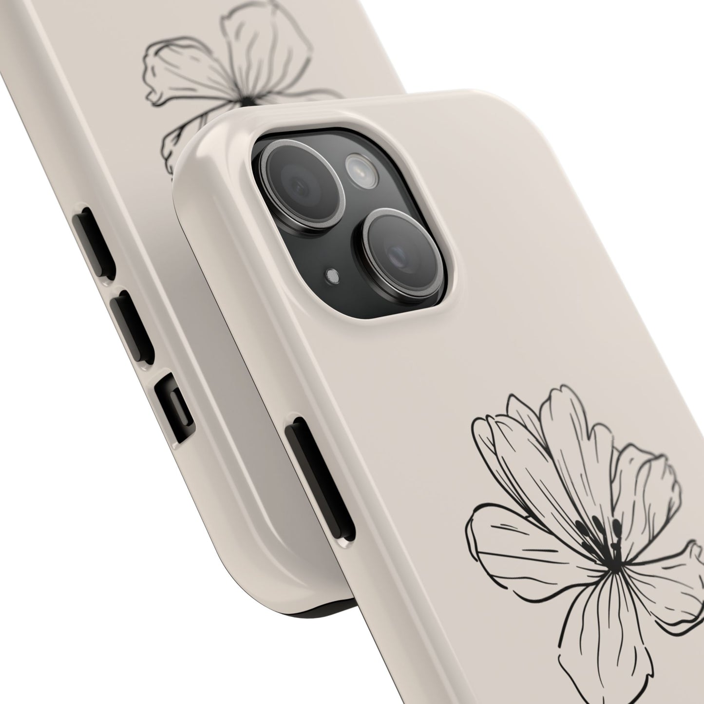 Floral 'I'll Be By The Ocean' Tough Phone Case — Minimal Beach-Inspired Protection
