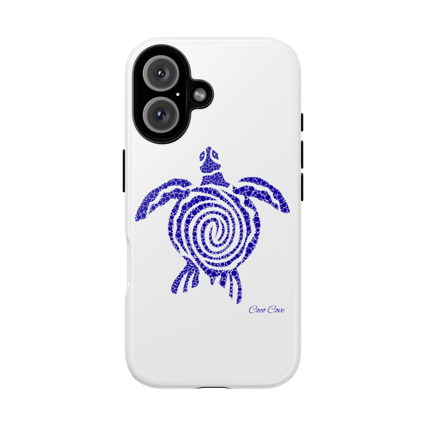 Sea Turtle Spiral Phone Case — Blue Tribal Turtle iPhone Cover