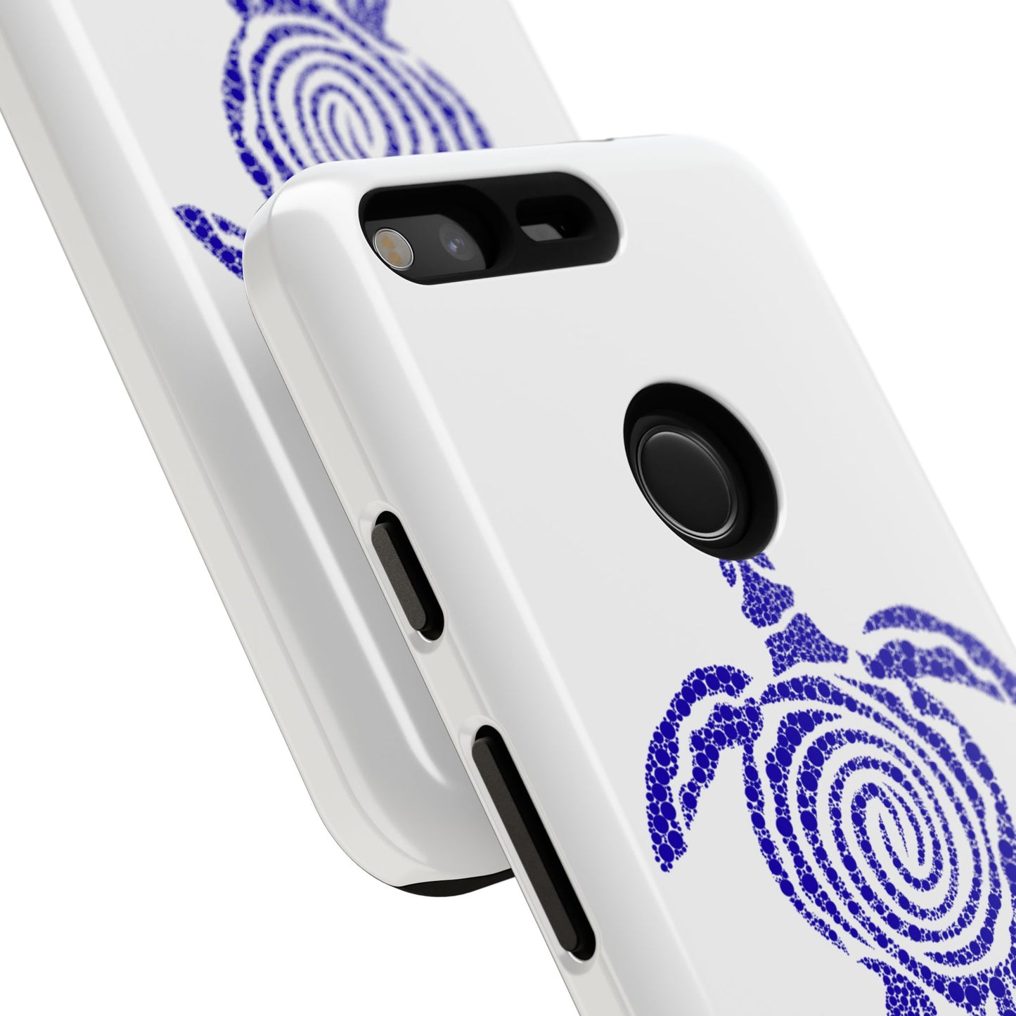 Sea Turtle Spiral Phone Case — Blue Tribal Turtle iPhone Cover