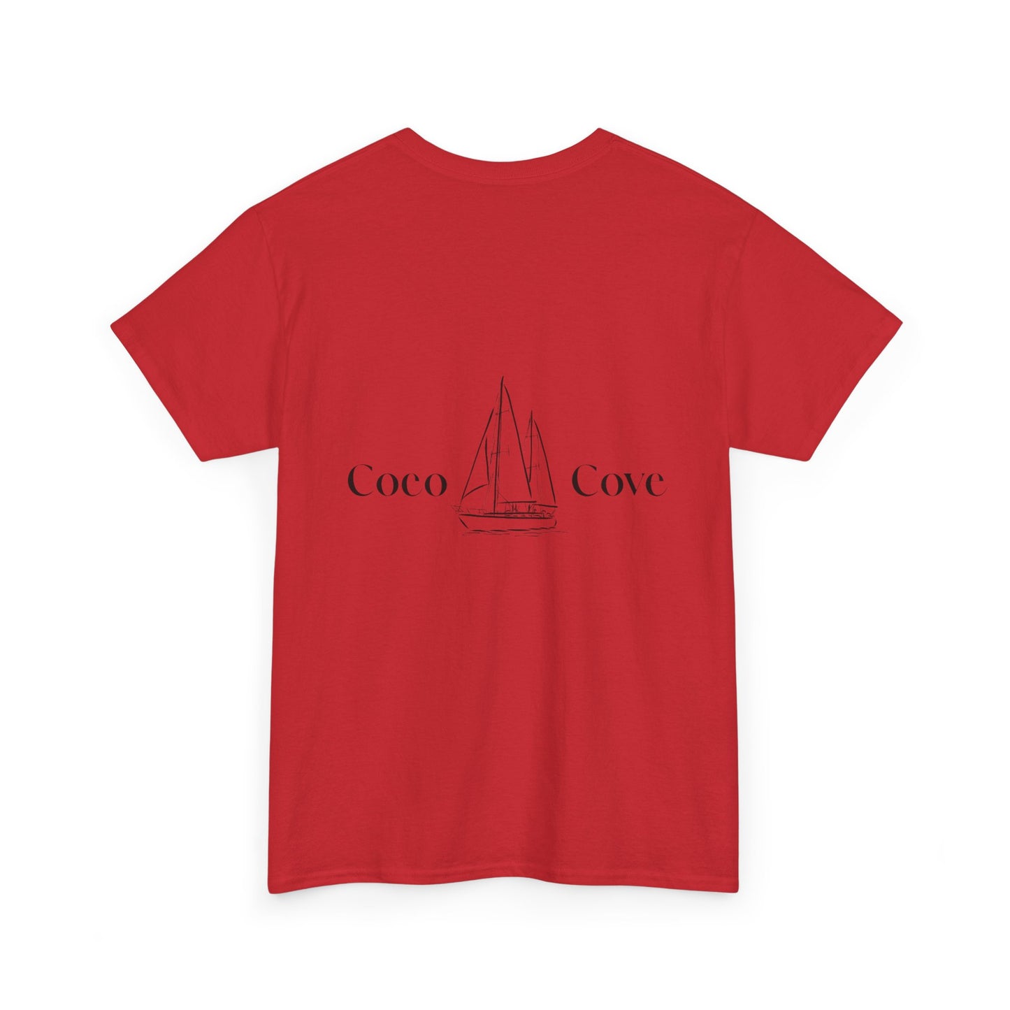Coastal Sailboat Tee — "Coco Cove" Graphic Cotton T‑Shirt