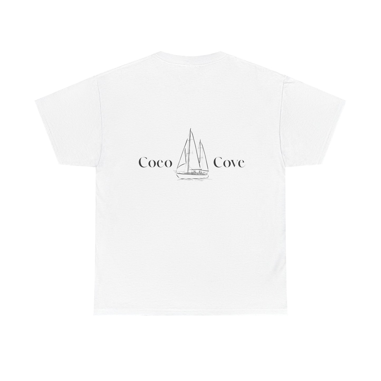 Coastal Sailboat Tee — "Coco Cove" Graphic Cotton T‑Shirt