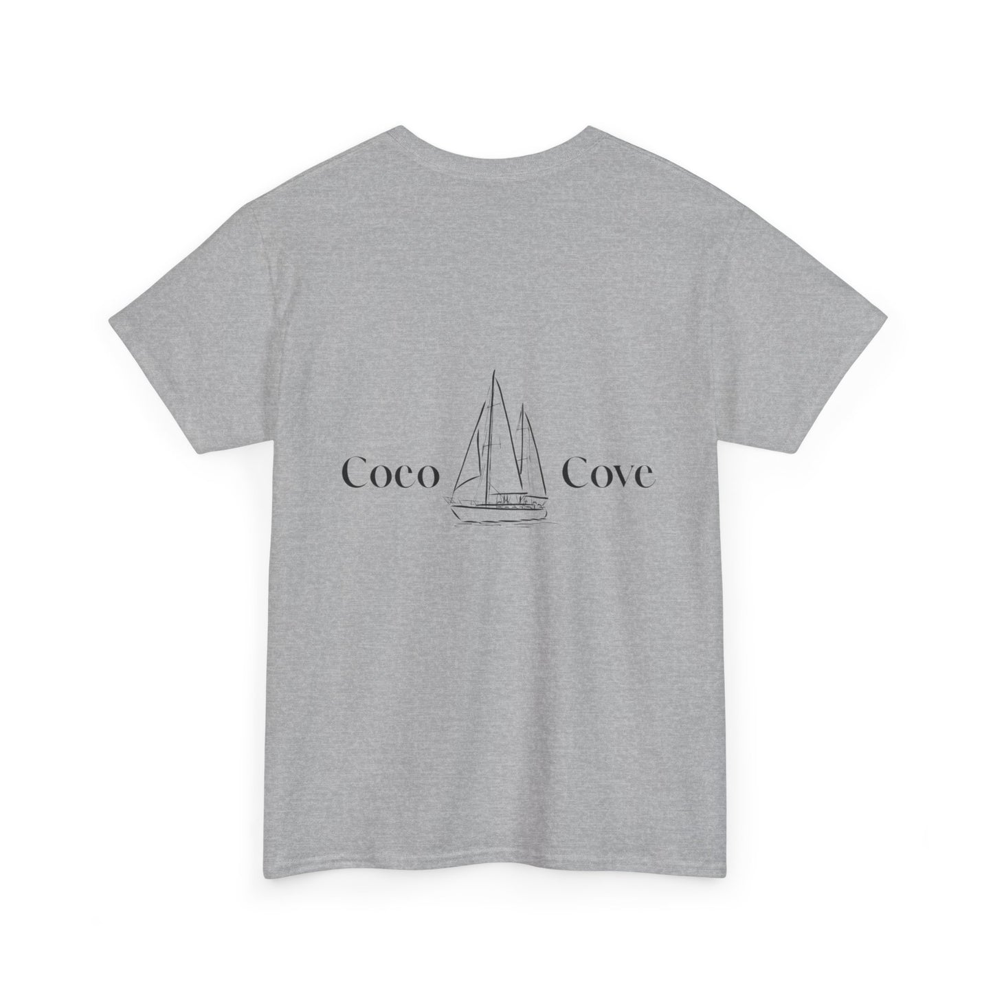 Coastal Sailboat Tee — "Coco Cove" Graphic Cotton T‑Shirt