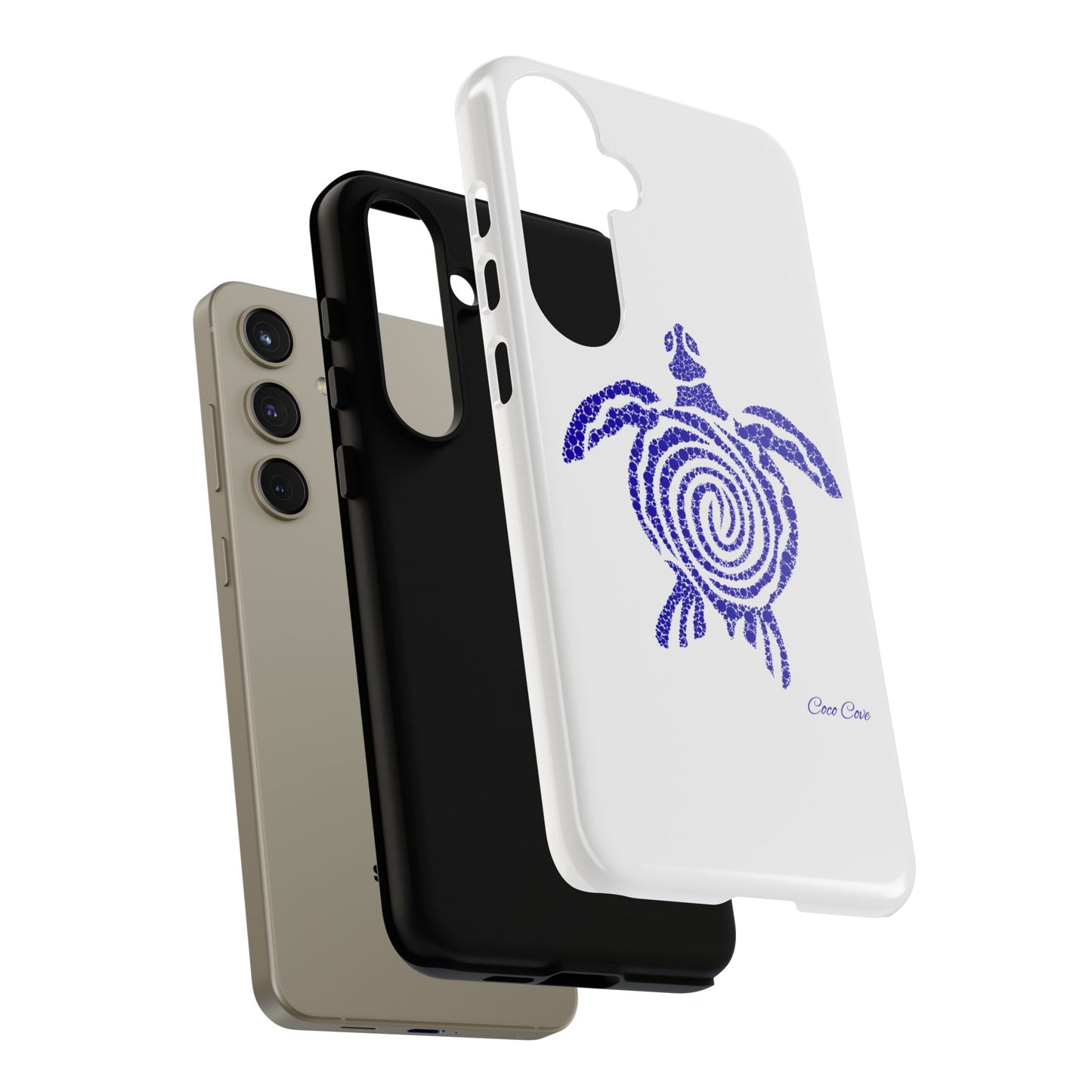 Sea Turtle Spiral Phone Case — Blue Tribal Turtle iPhone Cover