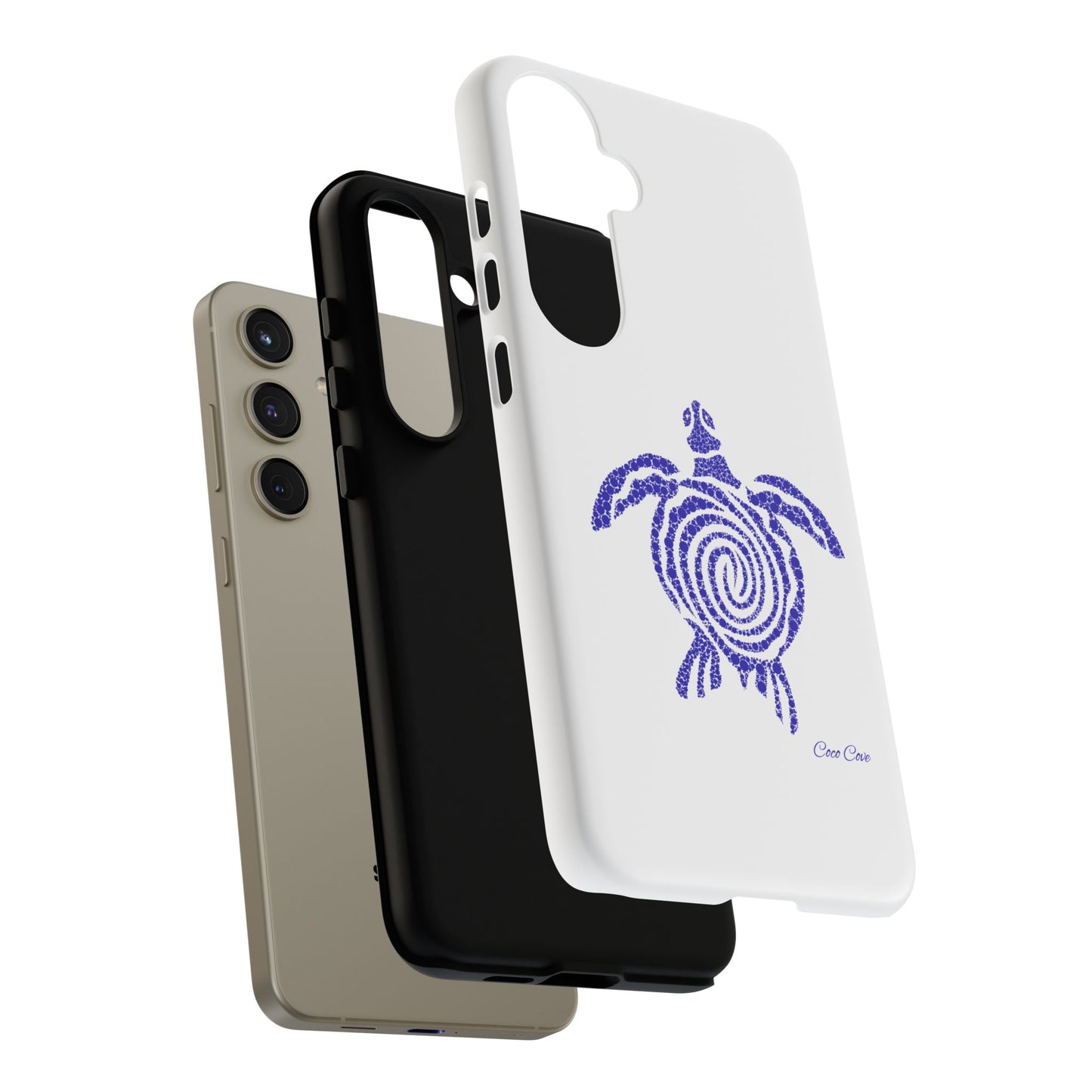 Sea Turtle Spiral Phone Case — Blue Tribal Turtle iPhone Cover