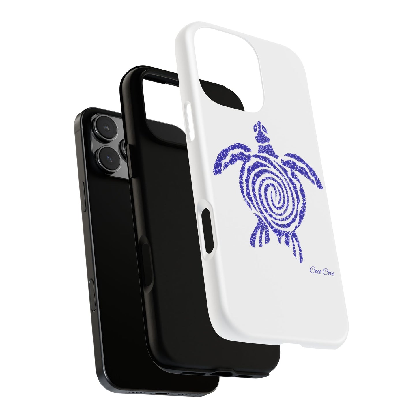Sea Turtle Spiral Phone Case — Blue Tribal Turtle iPhone Cover